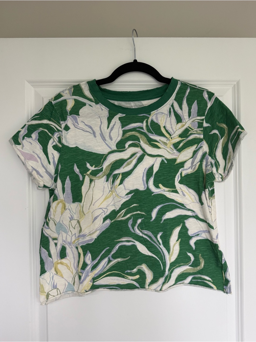 Maeve Anthropologie 100% Cotton Floral Printed Shirt size Small